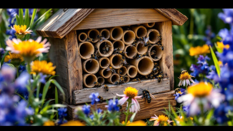 De beste plek voor een insectenhotel waar bijen en kevers graag overwinteren