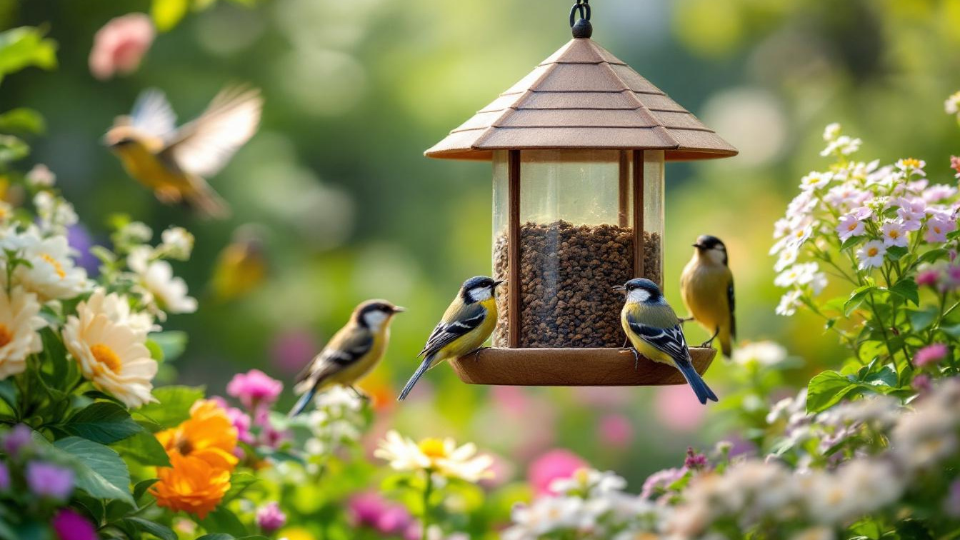 De voedersilo die mezen aantrekt maar ongewenste grote vogels weghoudt