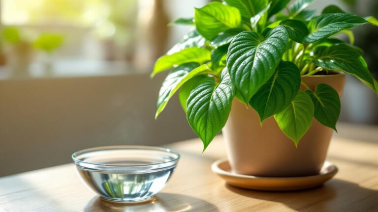 Dit simpele trucje met een schaaltje water redt je planten van de droge lucht