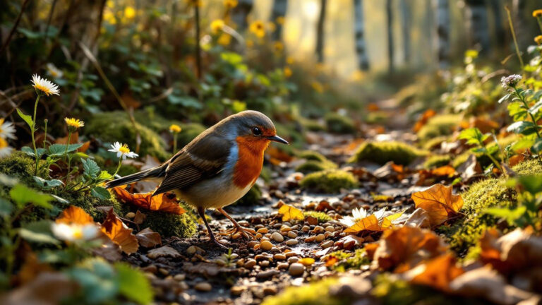 Waarom roodborstjes het liefst op de grond eten en hoe je ze aantrekt