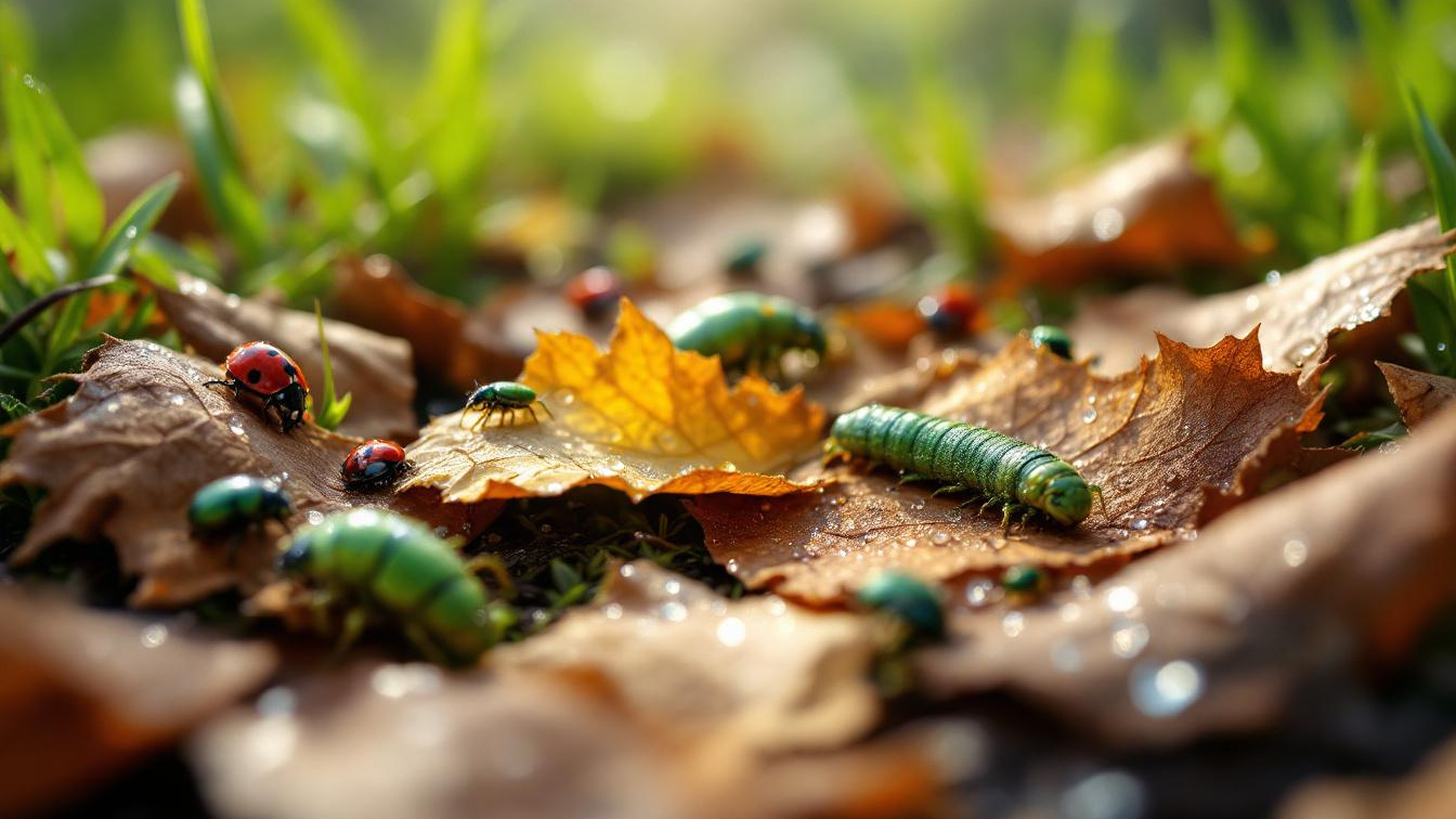 Welke insecten er overwinteren onder de bladeren in je tuin zonder dat je het weet