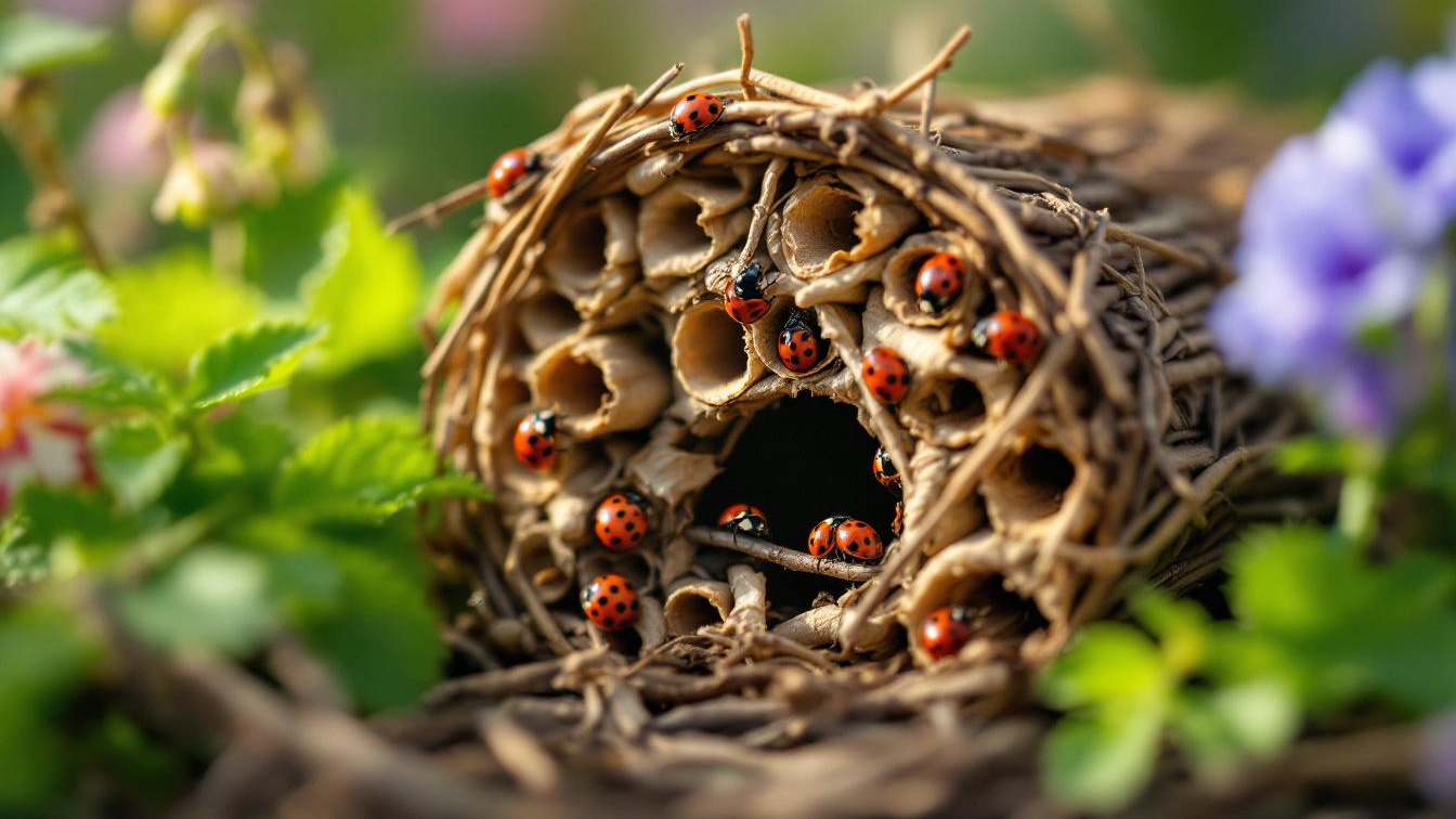 Zo maak je een overwinterplekje voor lieveheersbeestjes die bladluizen bestrijden
