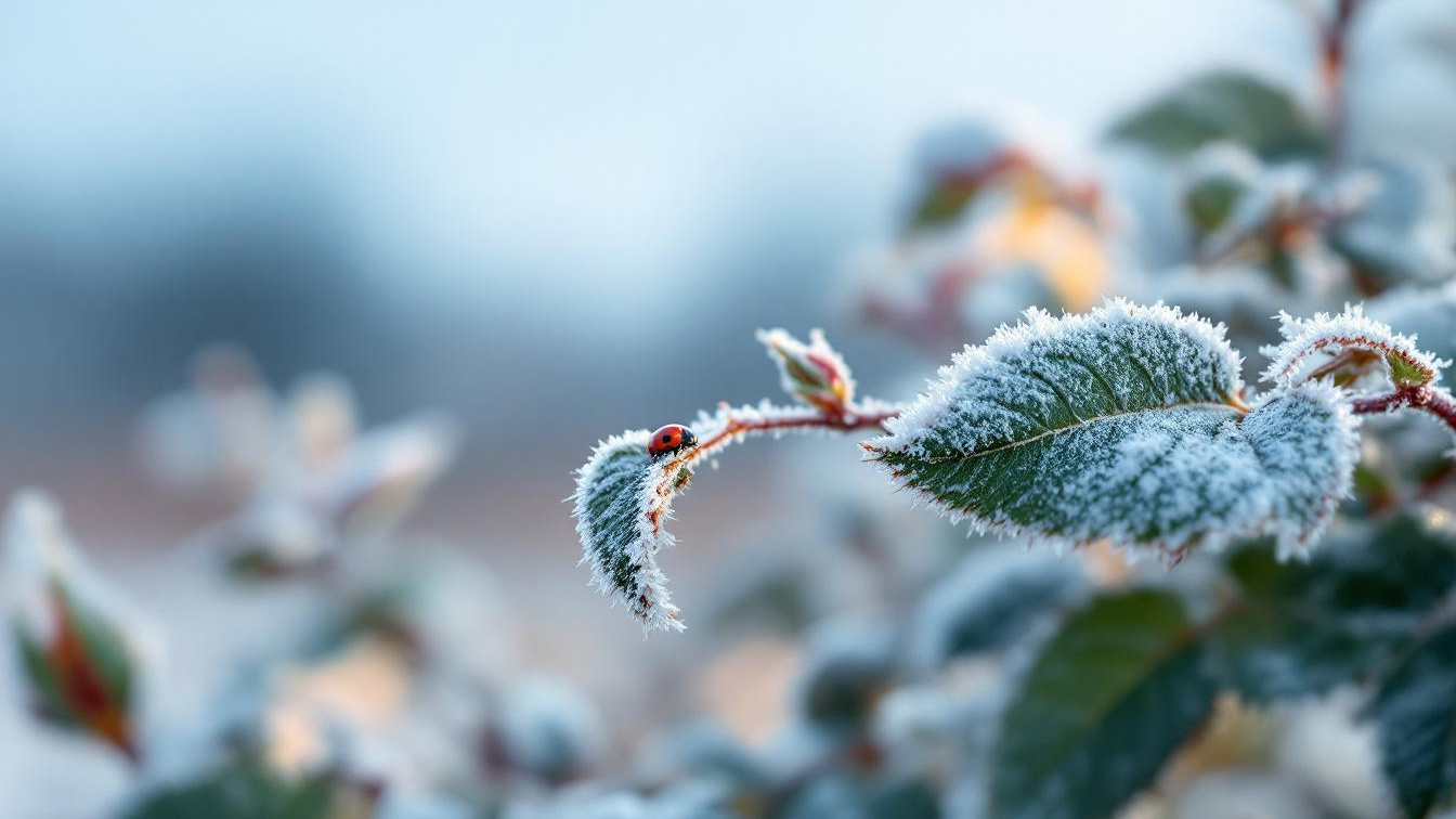 Bij exact -3 graden beginnen de cellen in onbeschermde rozenstruiken te scheuren