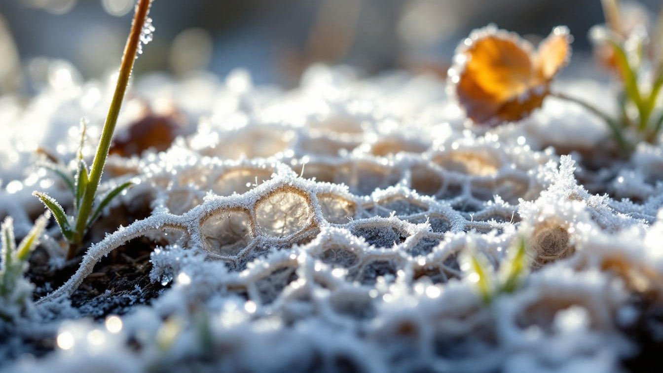 Bij exact -3 graden begint het water in plantwortels te kristalliseren en scheurt de cel