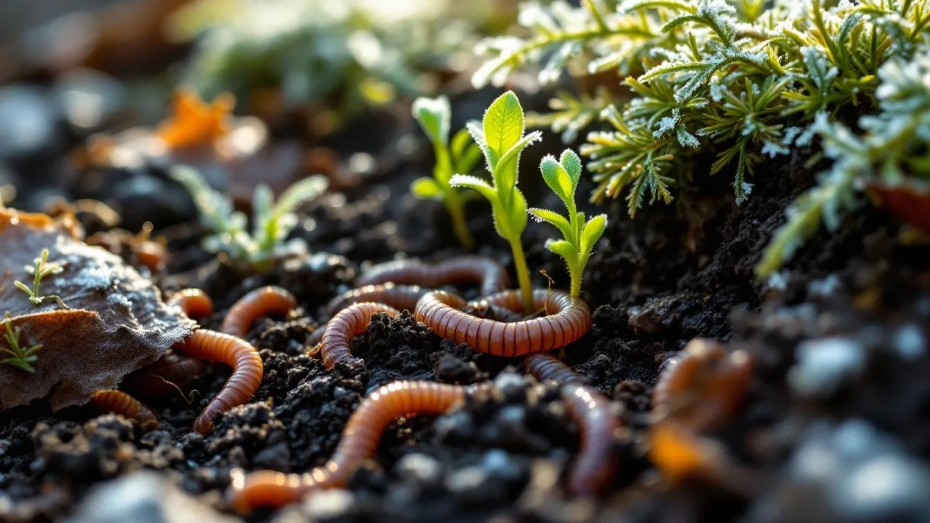 Bodemexperts bevestigen dat wormen in de winter meer organisch materiaal verwerken