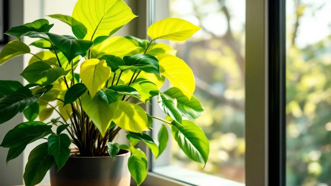 De bladeren die nu naar het raam draaien schreeuwen om meer licht