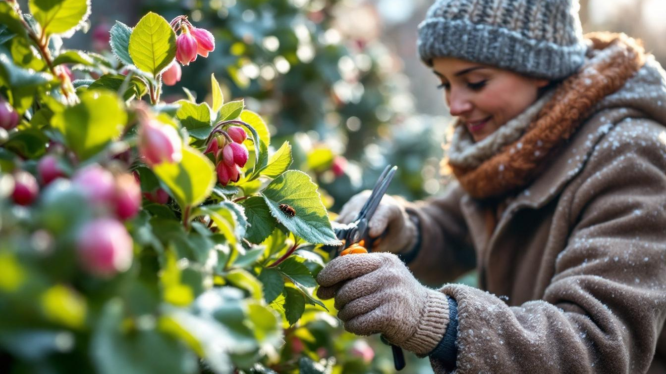 De ideale tijd om te snoeien is precies tussen 10 en 14 uur wanneer de vorst is verdwenen