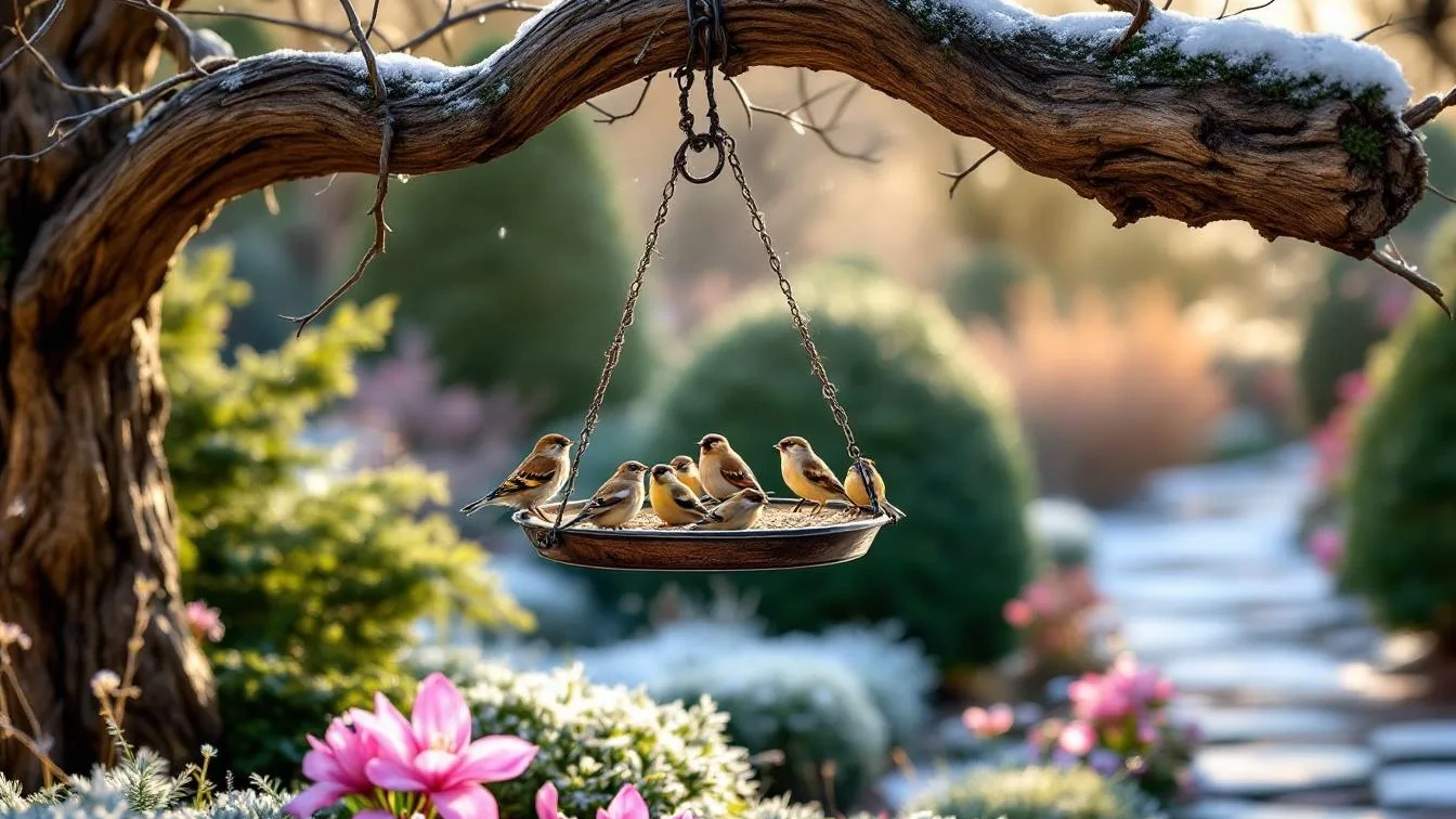 De plek waar je je voedertafel hangt bepaalt of vogels hem durven te gebruiken