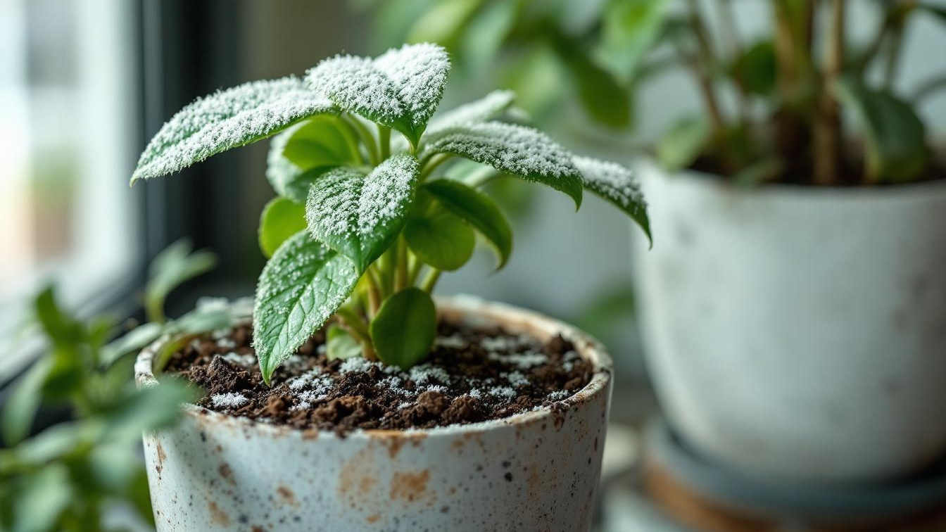 De schimmel die zich nu verspreidt in je plantenpotten door te weinig luchtcirculatie
