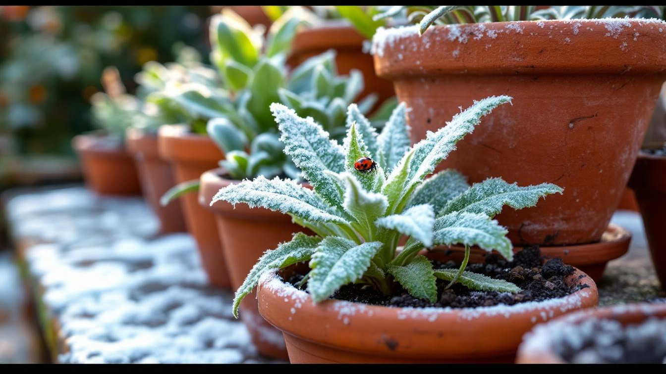 De vorst van vannacht heeft onzichtbare scheuren veroorzaakt in je terracotta potten