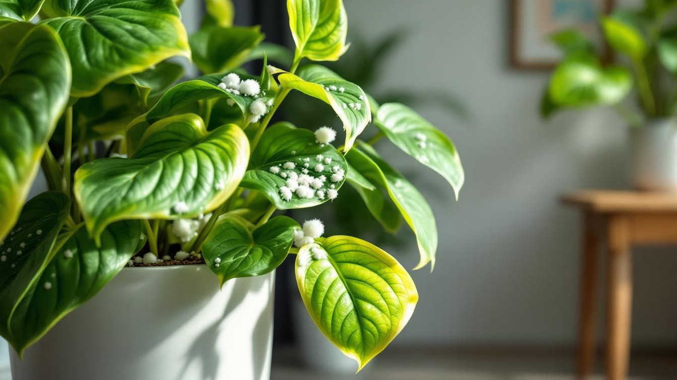 De wolluis die zich nu ongemerkt verspreidt over je kamerplanten door de droge lucht