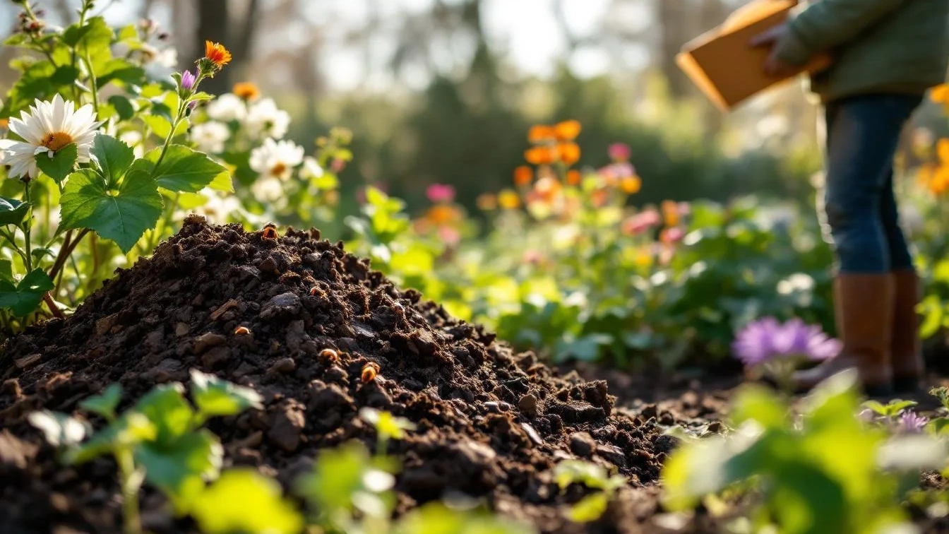 Een laag karton bovenop je compost houdt de warmte vast en versnelt het proces
