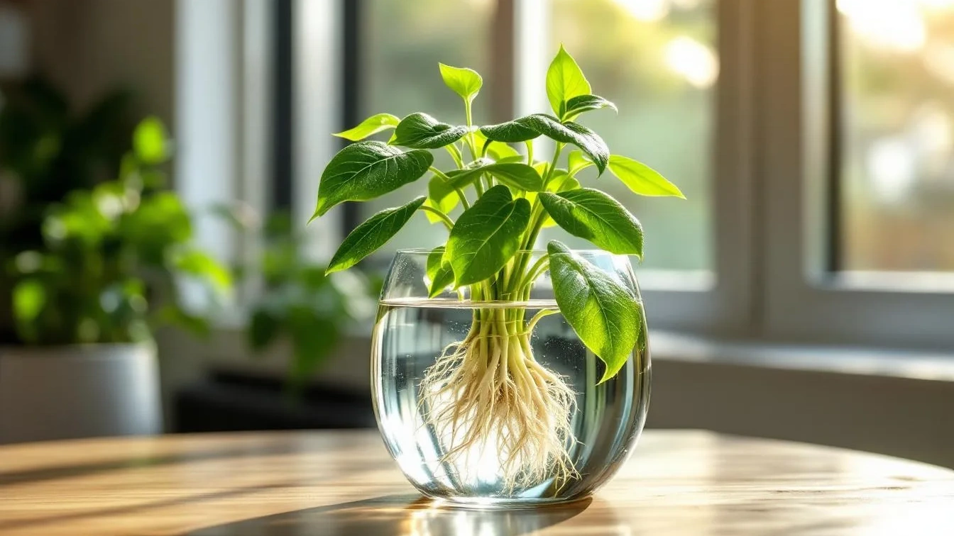 Een stek op water heeft in de winter tot 3 weken langer nodig om te wortelen