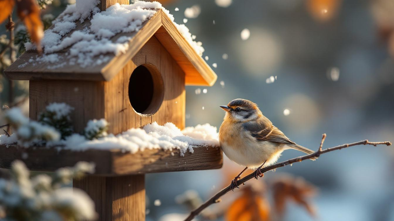 Een vogelhuisje schoonmaken in december verstoort de vogels die er al in schuilen