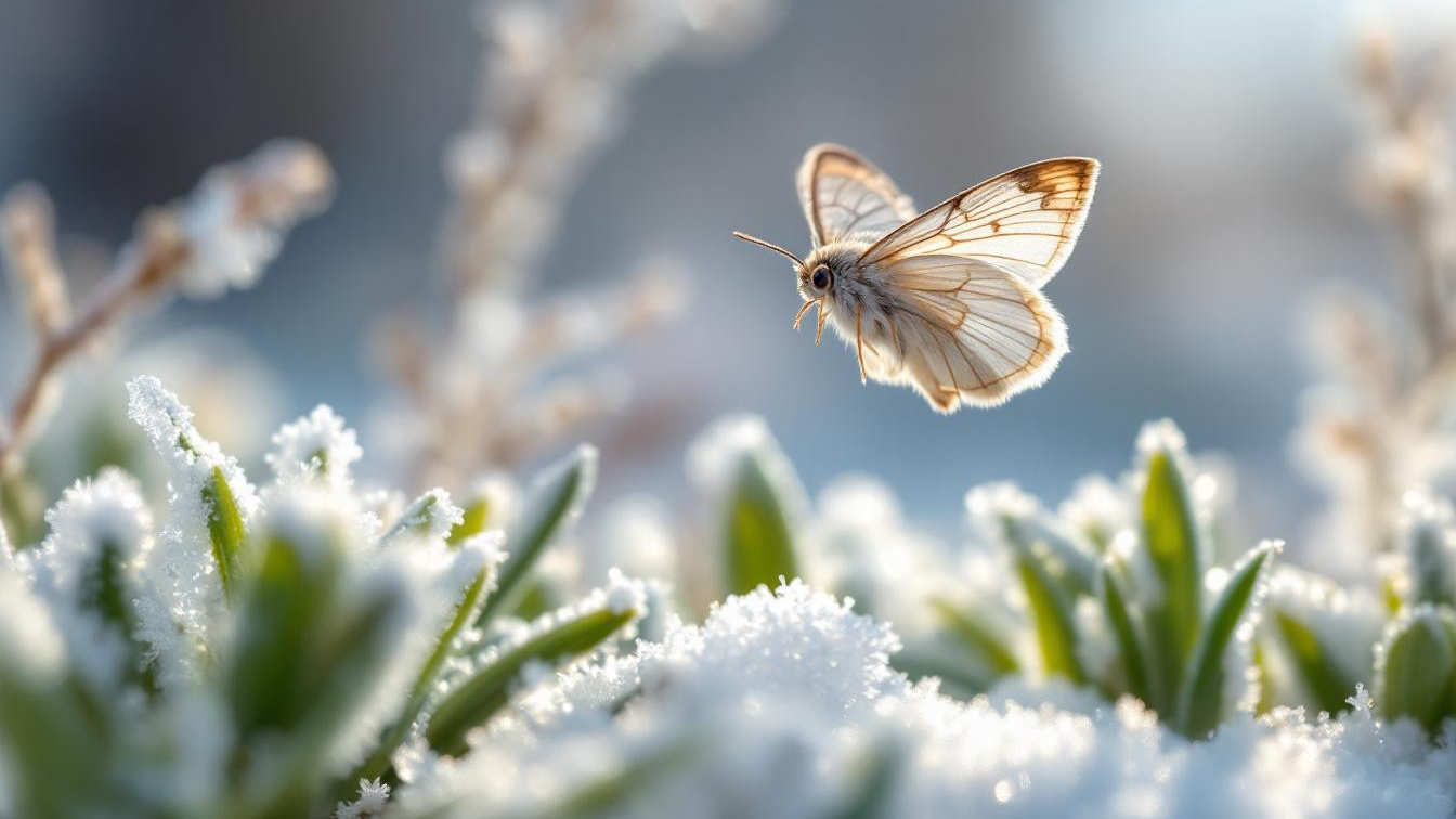 Entomologen verklaren waarom de kleine wintervlinder juist in december vliegt