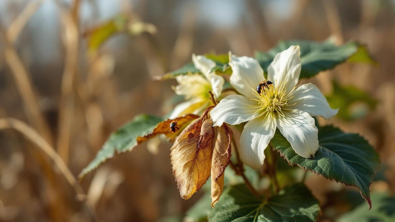 Je moet nu je clematis controleren op afgestorven delen voordat de schade zich verspreidt