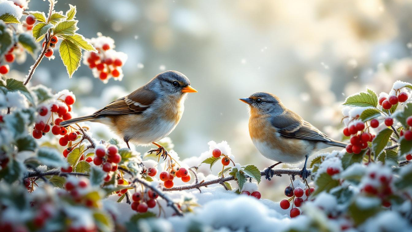 Ornithologen ontdekken dat vogels op kerstdag 40% minder natuurlijk voedsel vinden