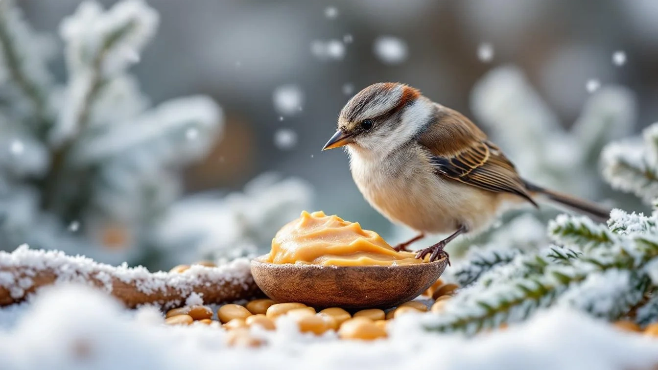 Pindakaas aan vogels geven kan dodelijk zijn als er zout of xylitol in zit