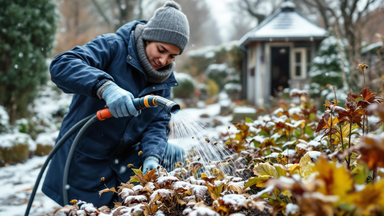 Strooizout wegspoelen met water verergert de schade aan je tuinplanten