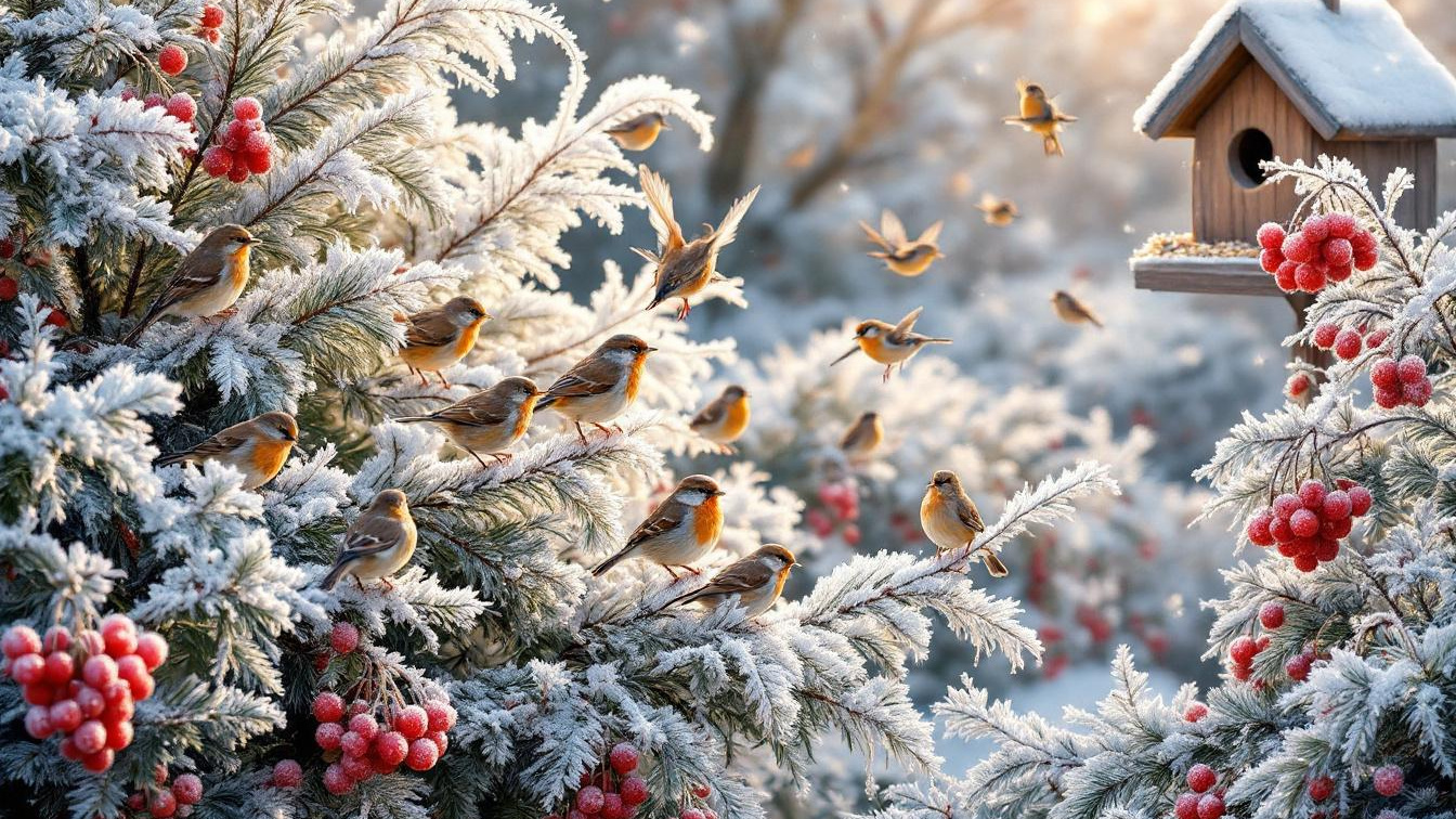 Waarom tuinvogels massaal naar voederplekken zoeken vóór de vorst (en hoe je ze helpt)