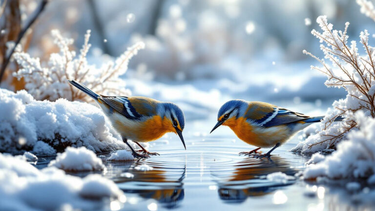 Waarom vogels water even hard nodig hebben als voedsel in de vrieskou