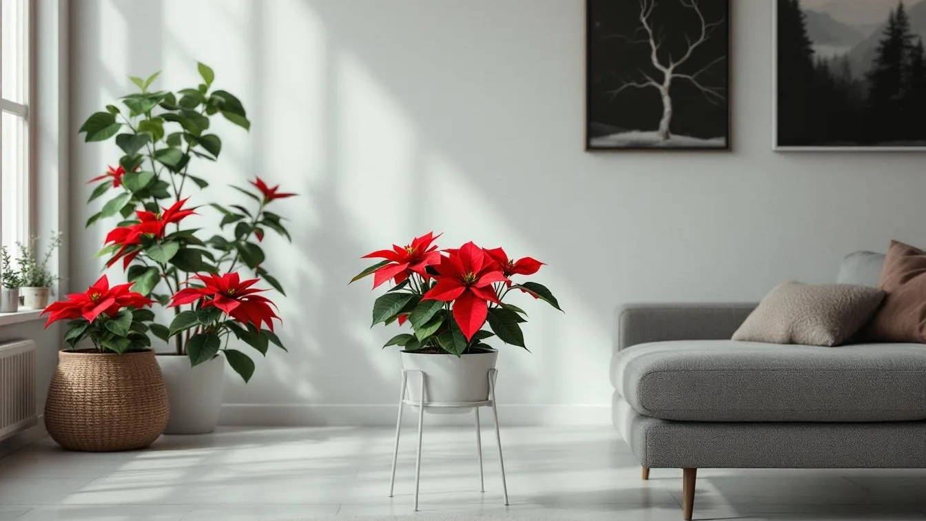 Poinsettia’s hebben precies 14 uur duisternis per dag nodig om opnieuw te kleuren